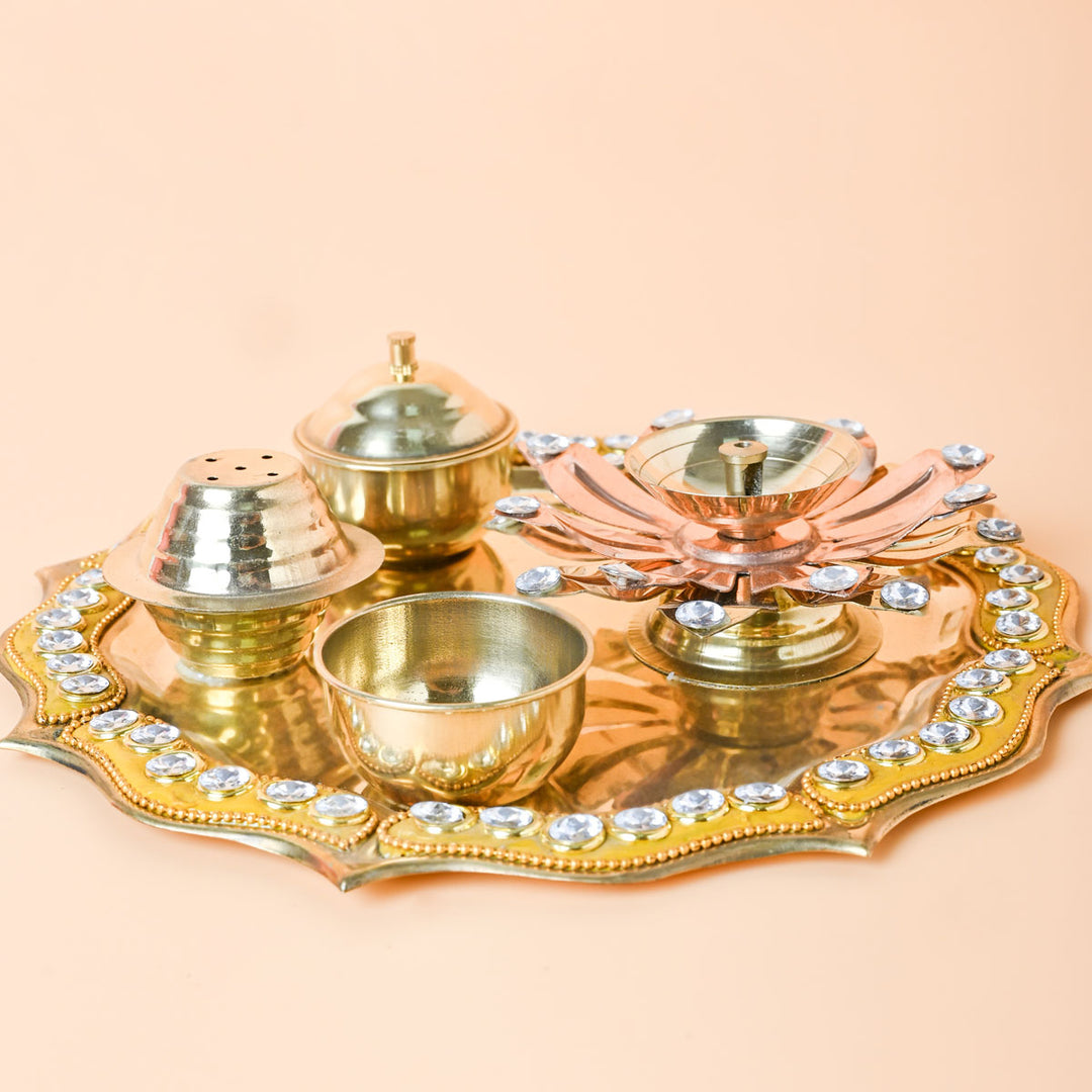 Sattva Aarti Plate & Family Rakhi Celebration Combo