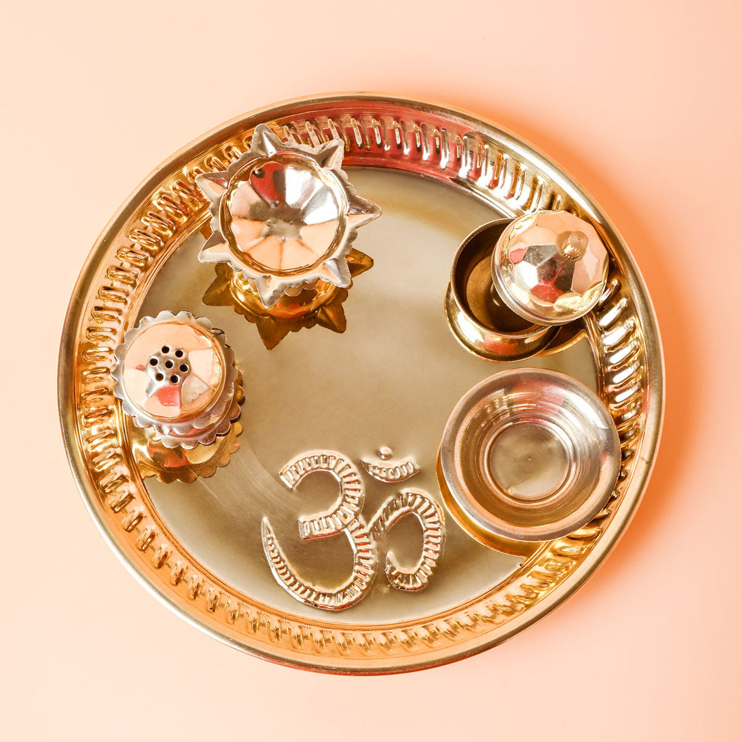 Sukti Aarti Plate & Rakhi Set Combo
