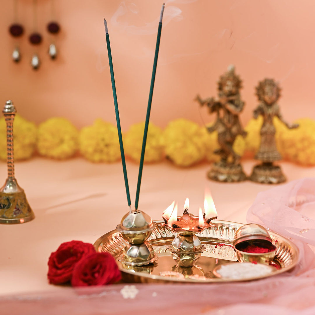 Sukti Aarti Plate & Rakhi Set Combo