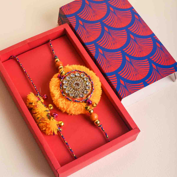 Surya Pushp (Set of 2 Rakhi)
