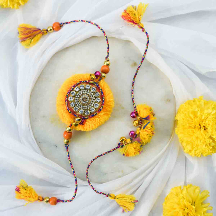 Surya Pushp (Set of 2 Rakhi)