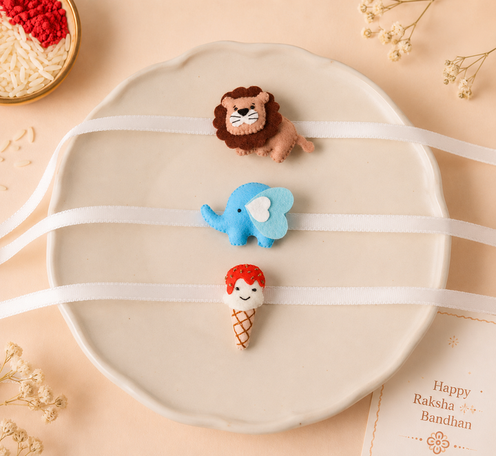 Sweet & Brave Rakhi Pack (Pack of 3)