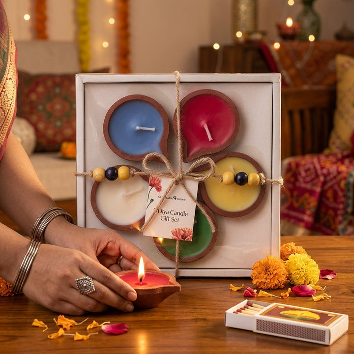 5-Diya Candle Gift Set