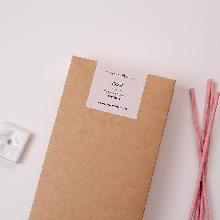 Rose Cellulose Incense Jumbo Pack 100 Sticks