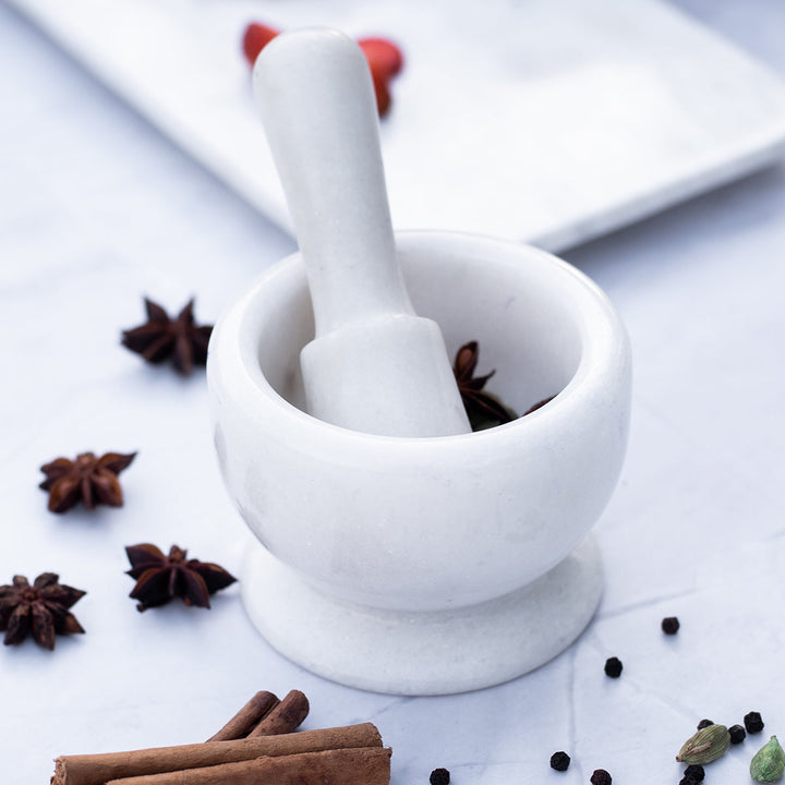 Monolith Marble Mortar and Pestle 3"