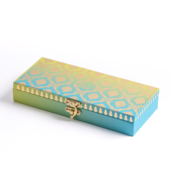 Dark Green Couple Rakhi Gift Set