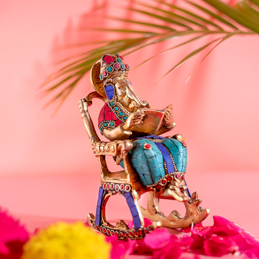 Akshara Ganapati Brass Idol