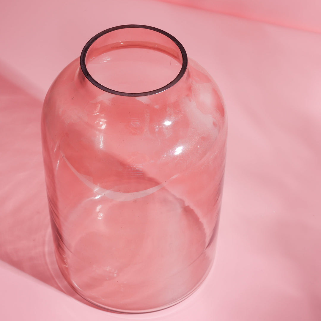 Baby Pink Glass Vase