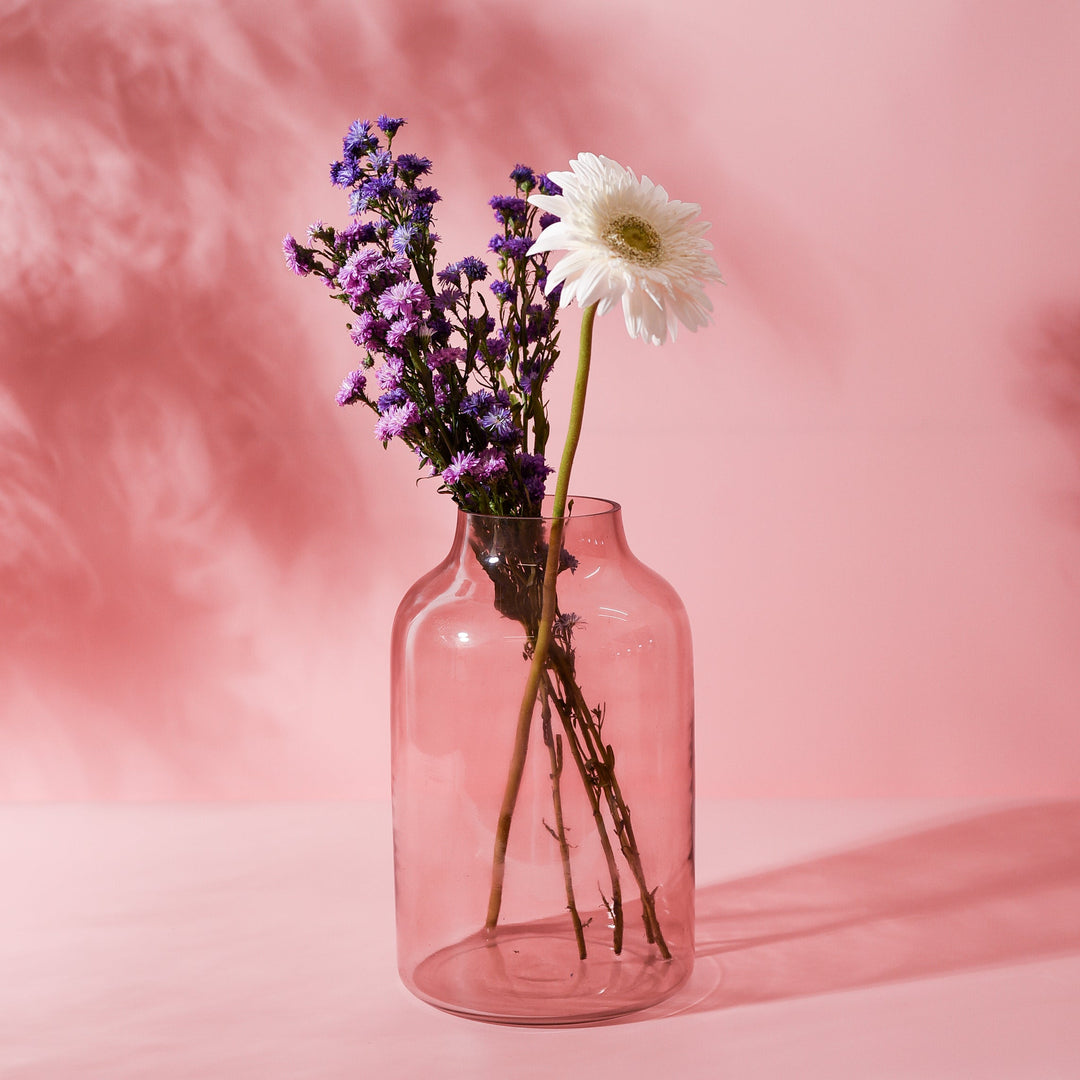 Baby Pink Glass Vase