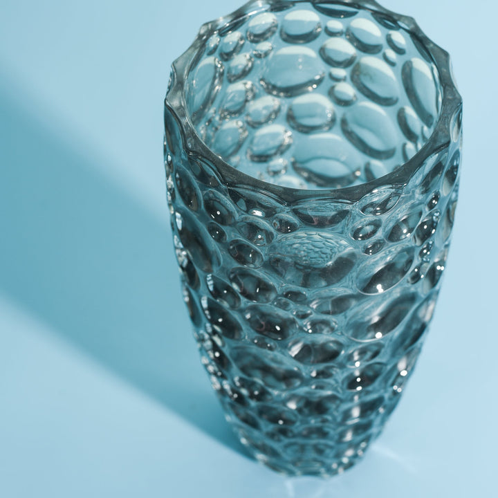 Blue Bubble Crystal Vase