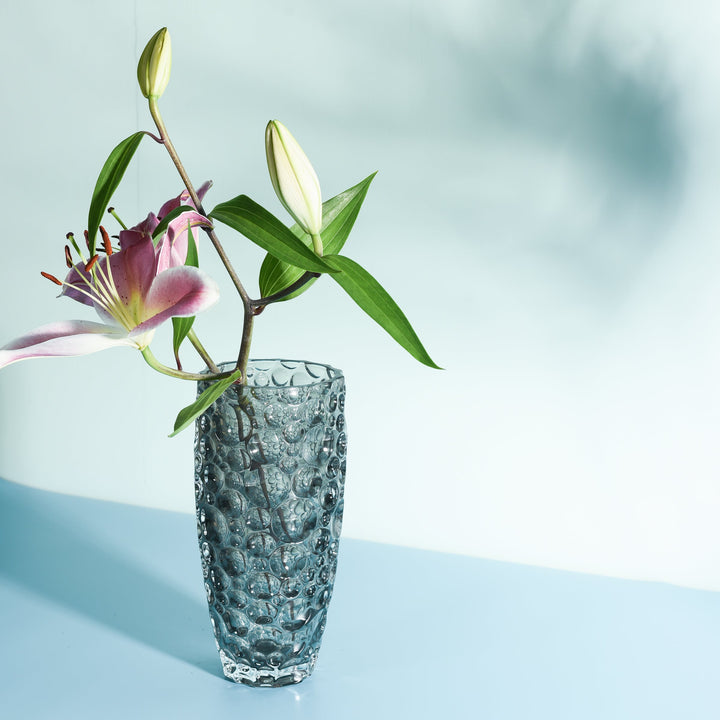 Blue Bubble Crystal Vase