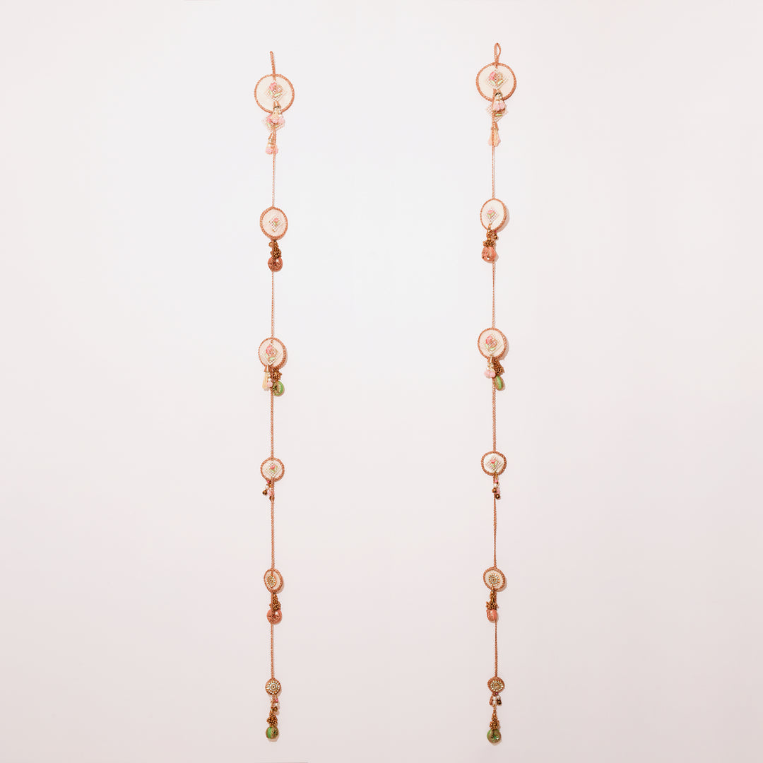 Chandni Pink Silver Door Hanging Set of 2