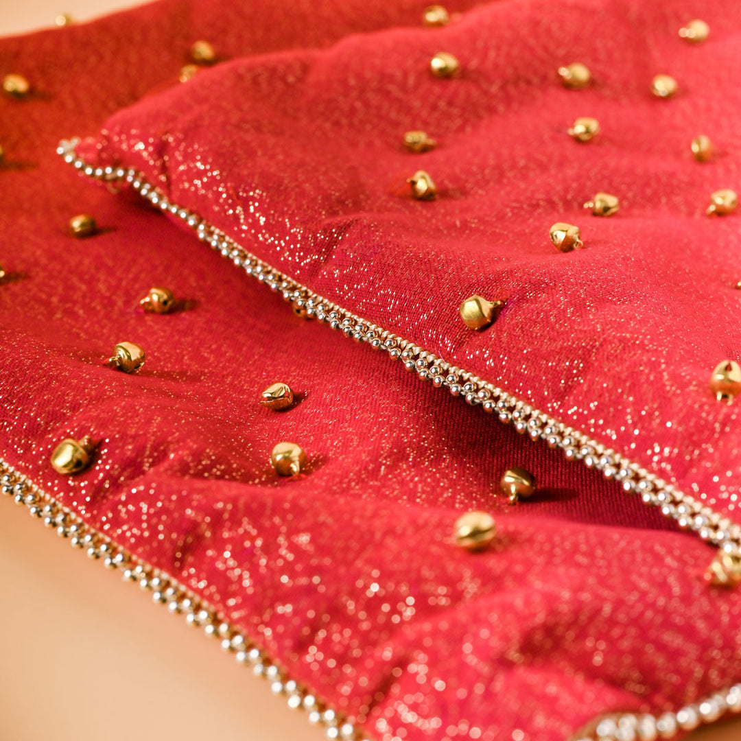 Crimson Chime Cushion Covers