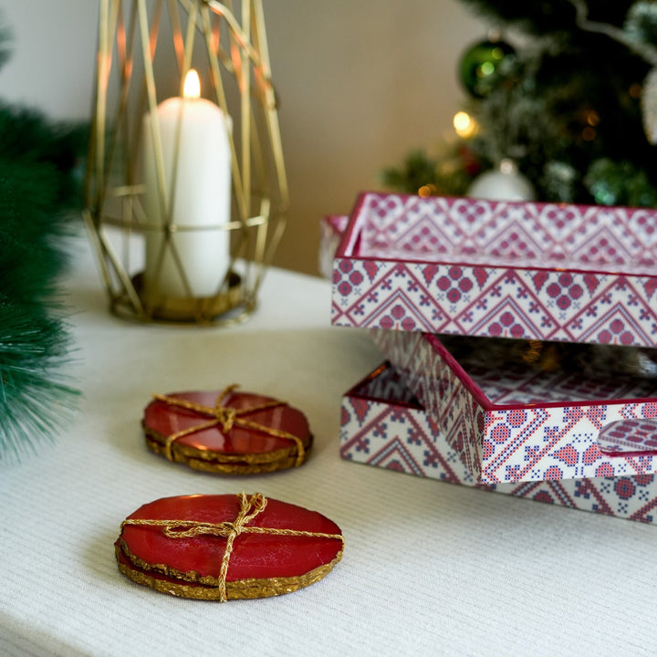 Crimson Christmas Gift Box