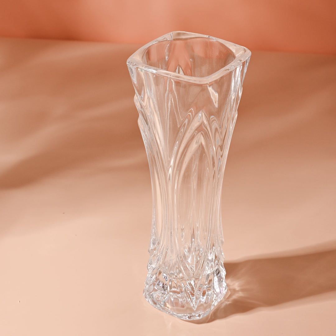 Daisy White Glass Vase
