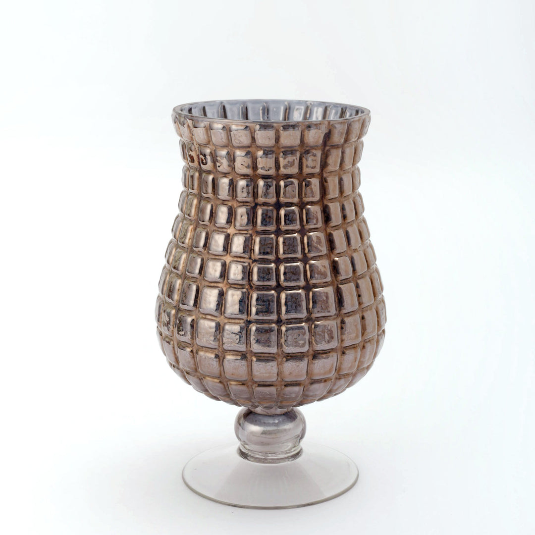 Dark Chocolate Pedestal Glass Vase