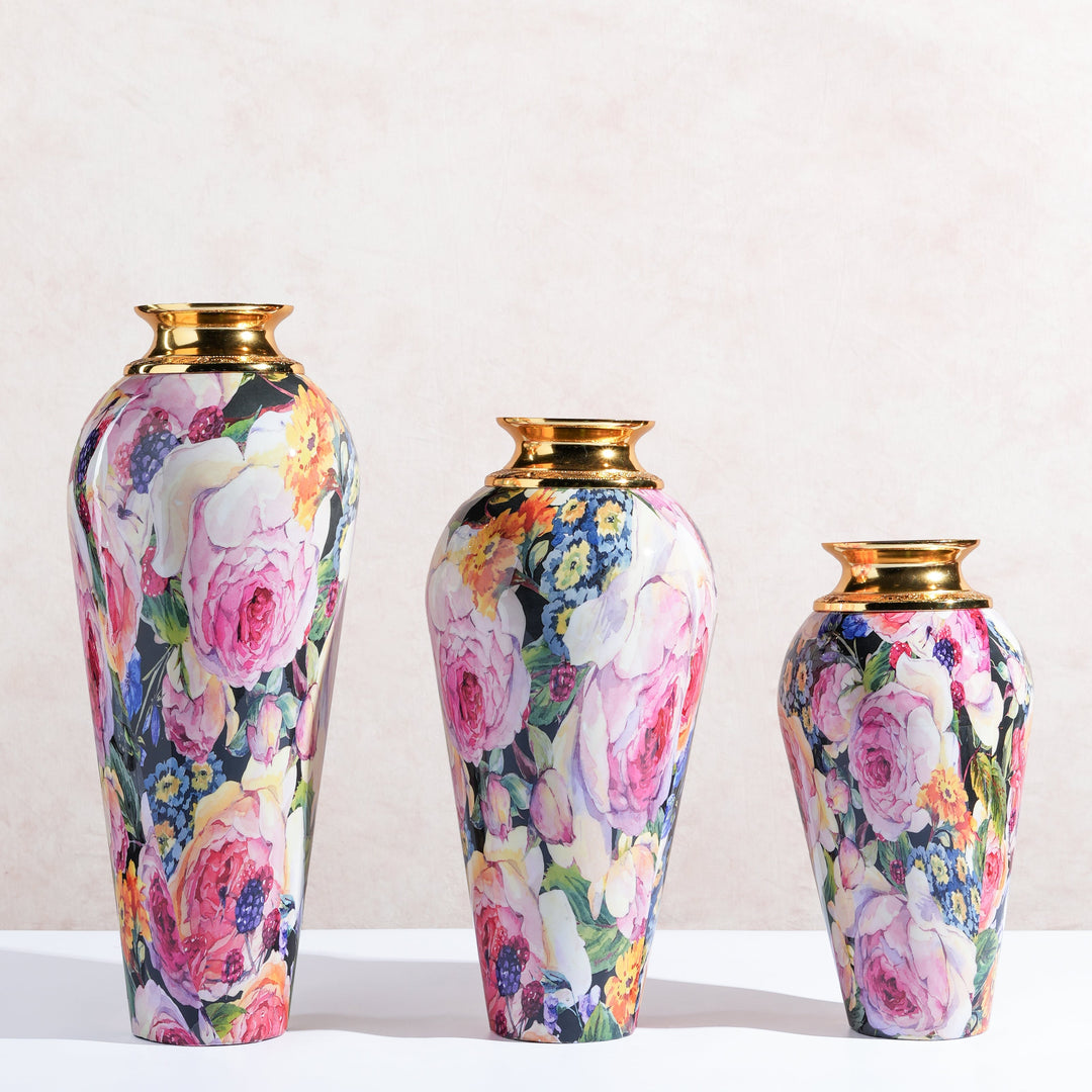 Fleur Metal Printed Vase