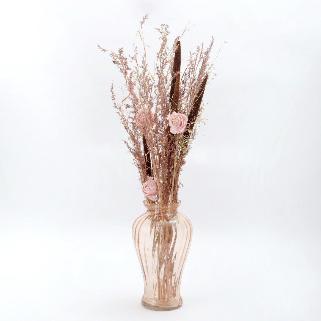 Floss Pink Urn Glass Vase
