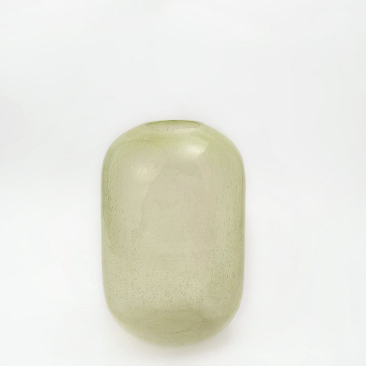 Jade Green Bubble Glass Vase