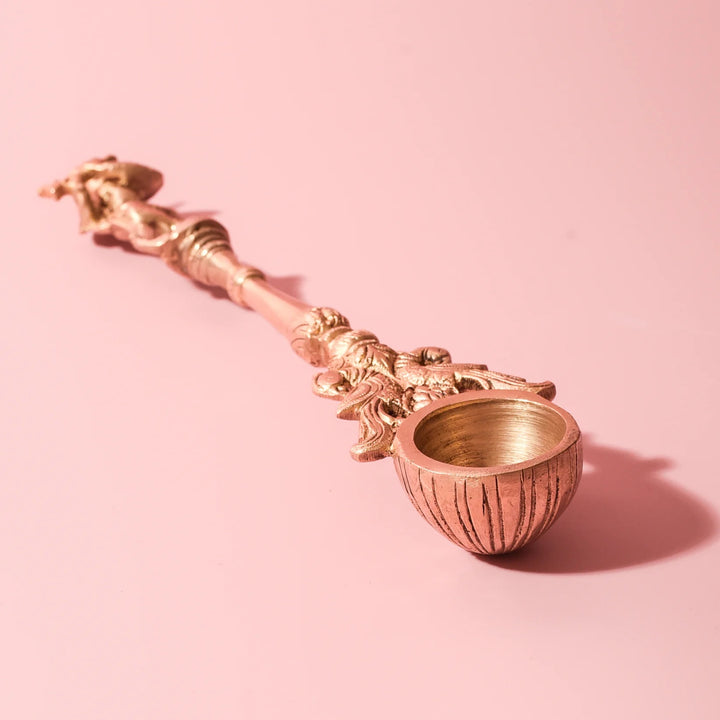 pooja spoon brass