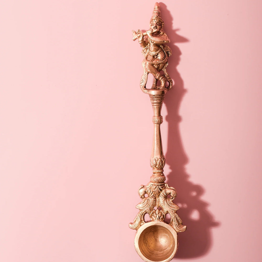 brass spoon for pooja