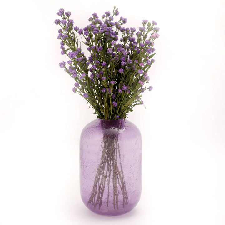 Lavendar Purple Bubble Glass Vase