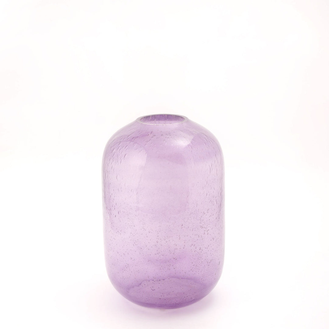 Lavendar Purple Bubble Glass Vase