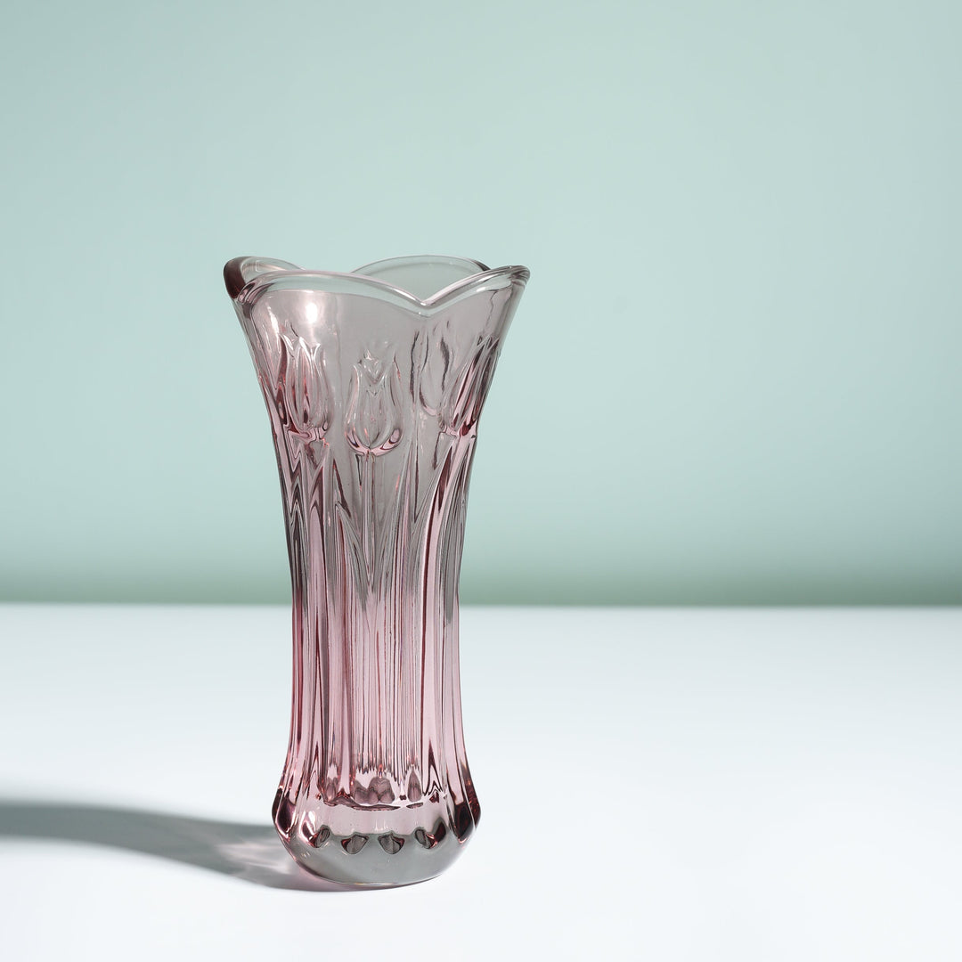 Lilac Crystal Flower Vase