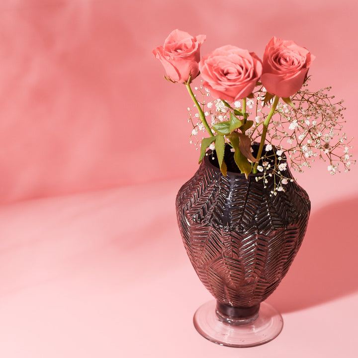 Mocha Black Chalis Glass Vase