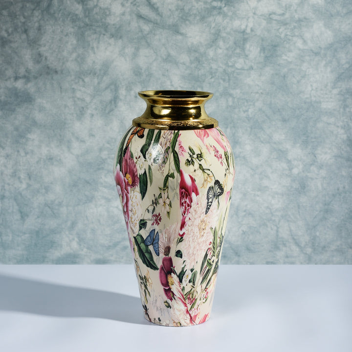 Nora Metal Printed Vase Large