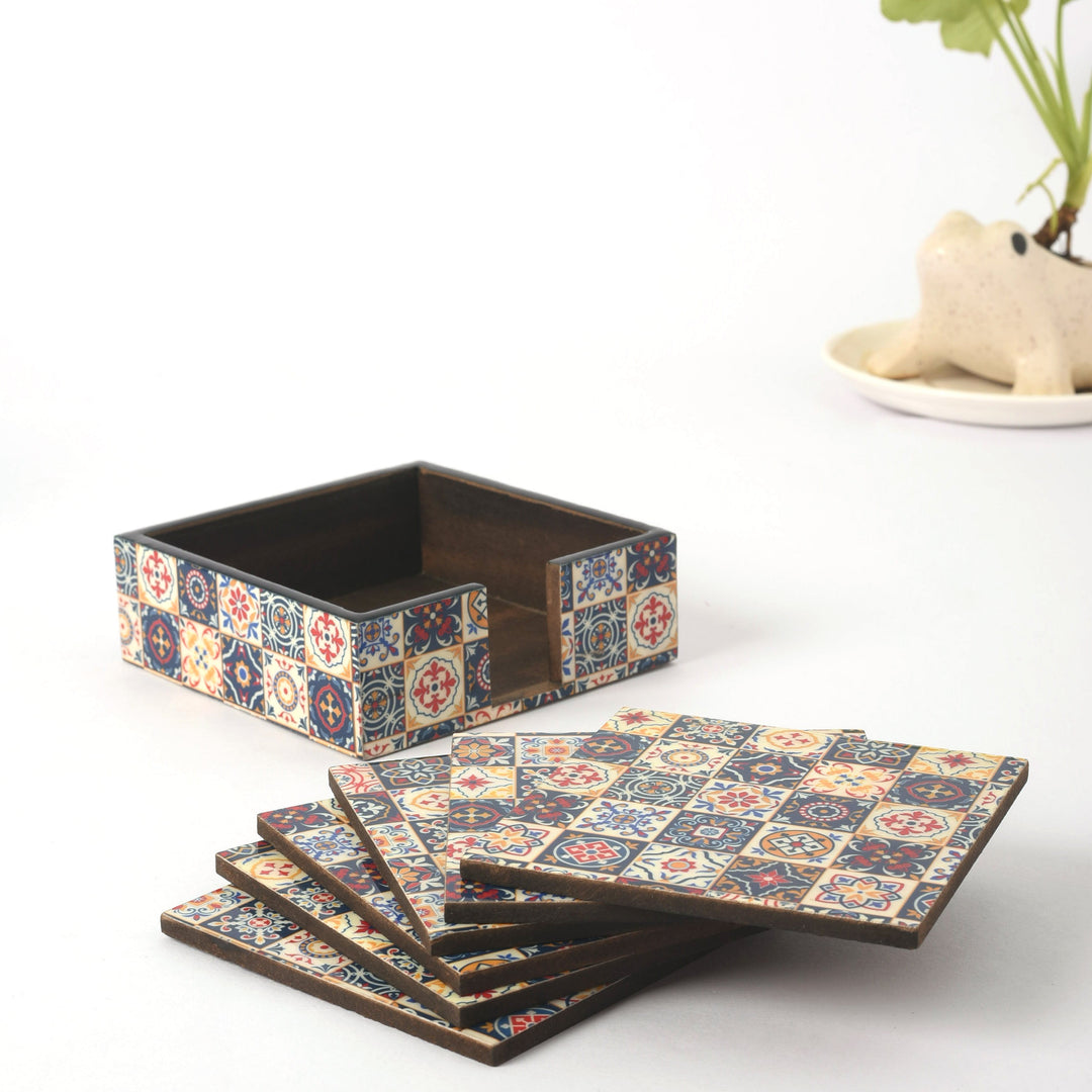 Patterned Mosaic Coasters Set of 6