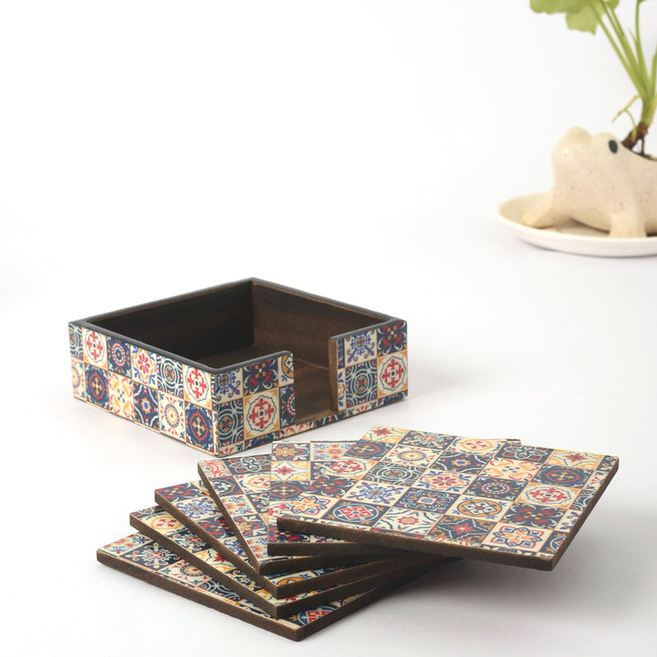 Patterned Mosaic Coasters Set of 6