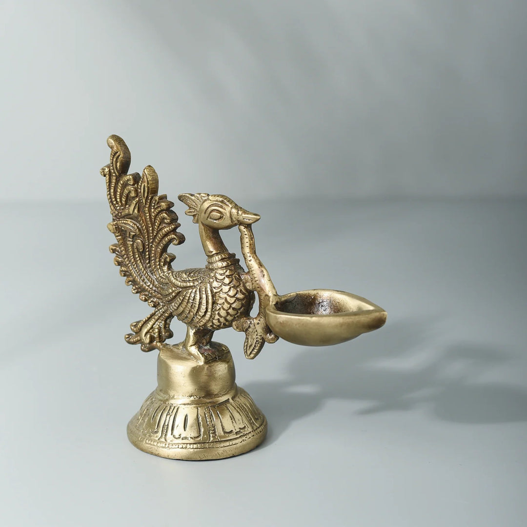 brass oil lamp