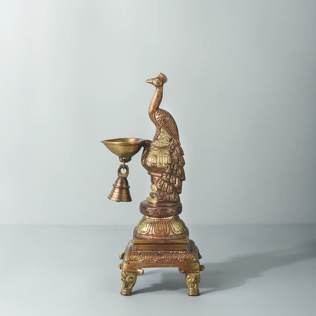brass oil lamp for pooja