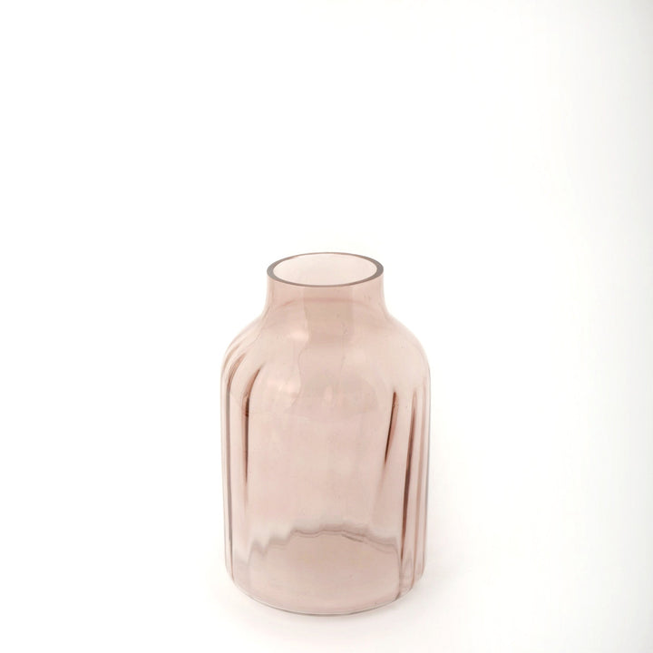 Salmon Pink Glass Vase