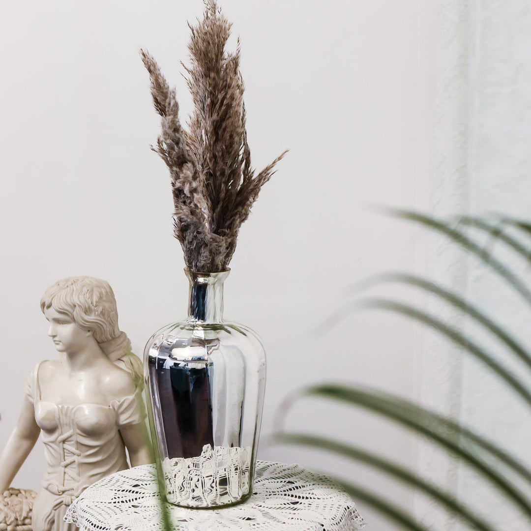 Silver Glass Vase