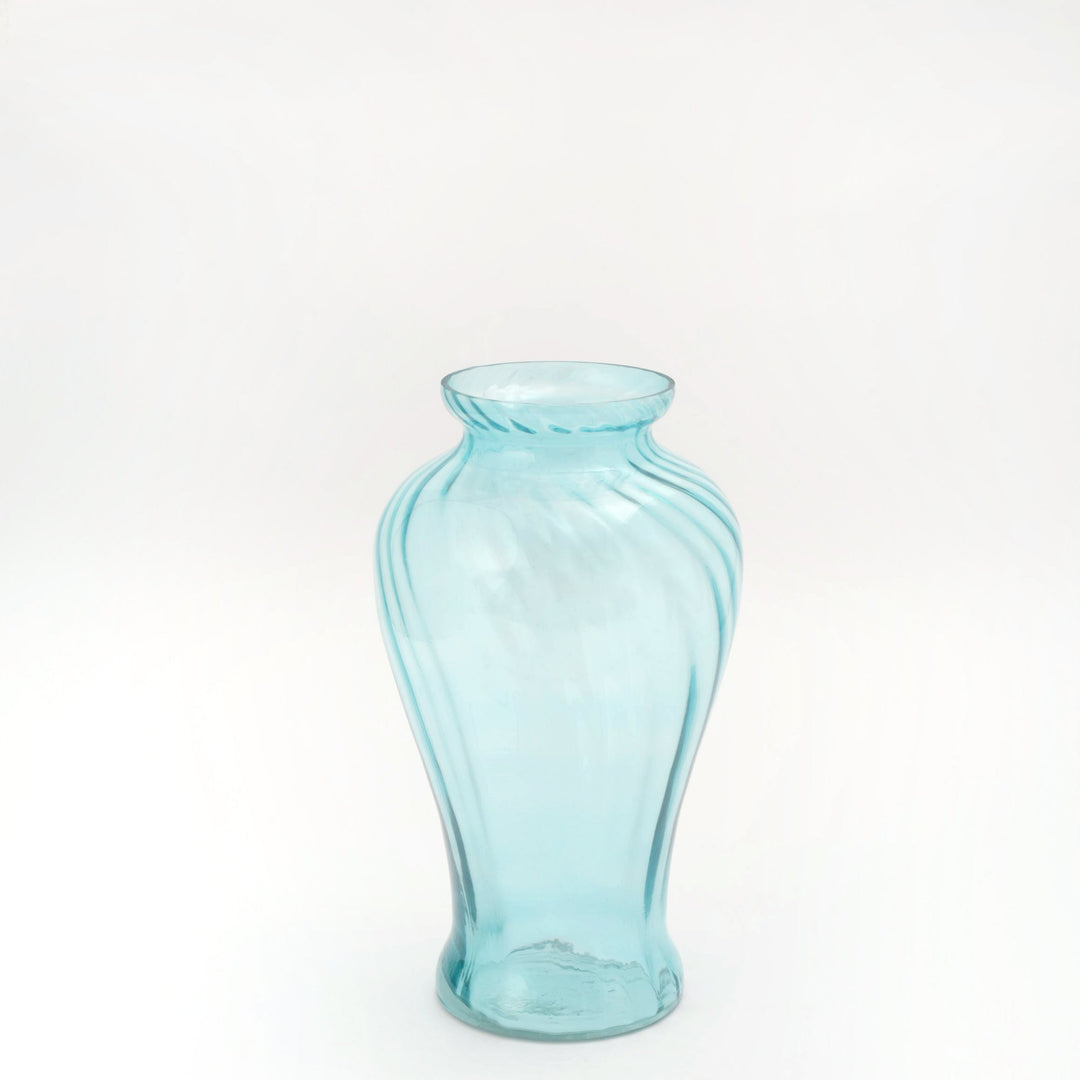 Skylit Blue Urn Glass Vase