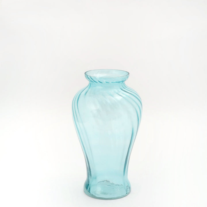Skylit Blue Urn Glass Vase