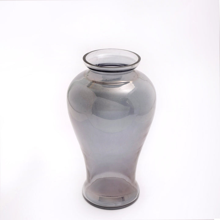 Smoke Grey Glass Vase