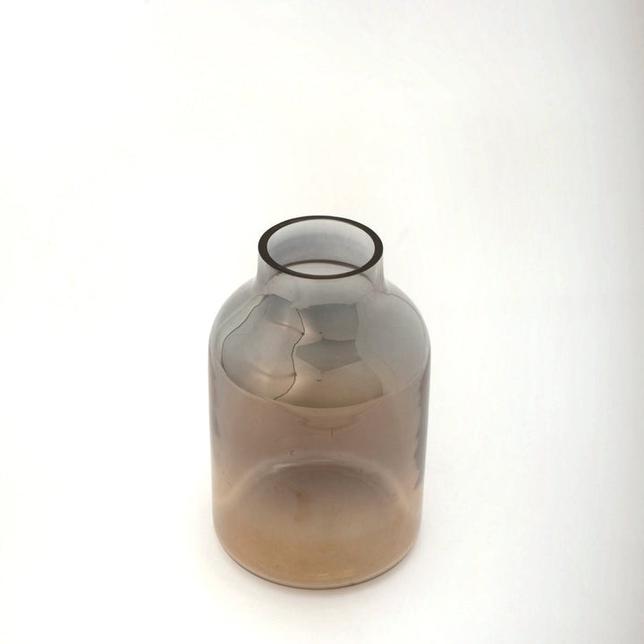 Stormy Grey Glass Vase