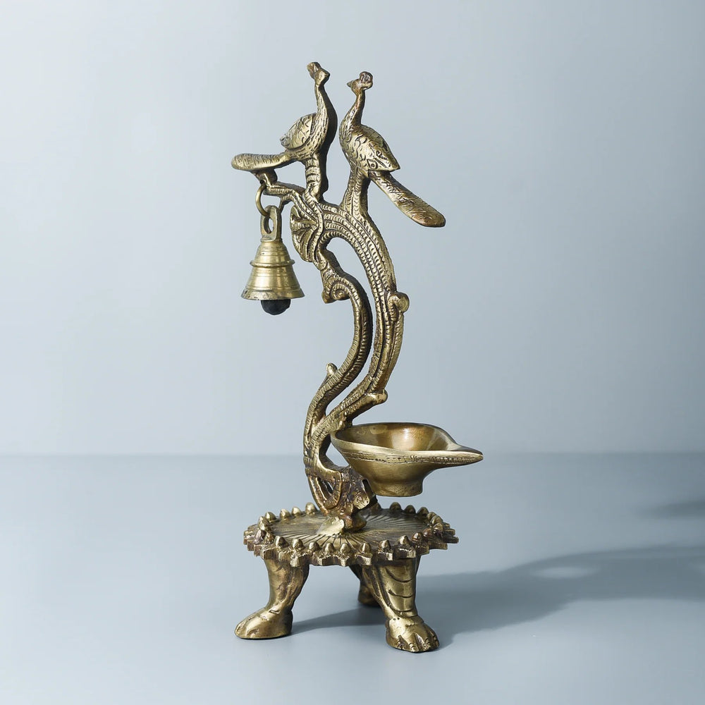 brass oil lamp