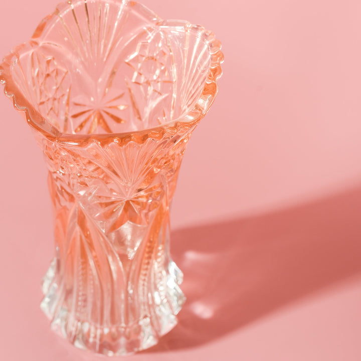 Yellow Glass Flower Vase