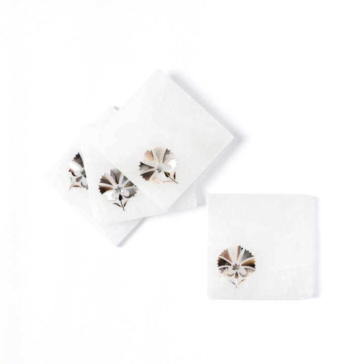 Iridescent Flora Marble Coasters